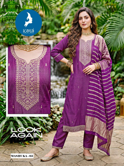 Mashuka Kaya Shimmer Readymade Pant Style Suits Supplier Gujarat