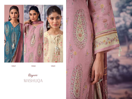 Mashuqa Reyna Linen Pant Style Suits Exporter India