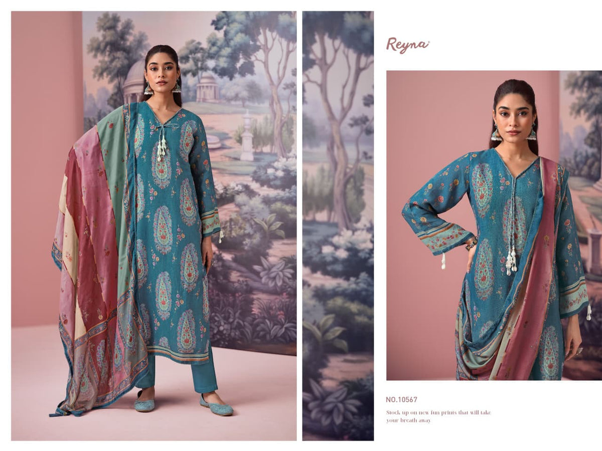Mashuqa Reyna Corduroy Pashmina Suits Manufacturer Gujarat
