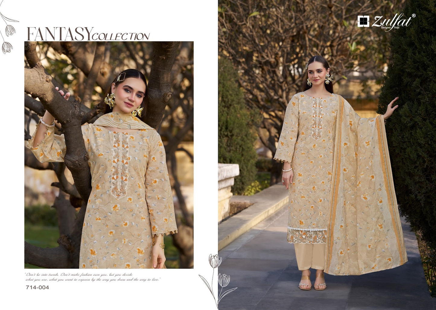 Mashuqa Zulfat Designer Cotton Karachi Salwar Suits Exporter Gujarat
