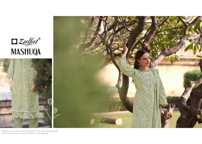 Mashuqa Zulfat Designer Cotton Karachi Salwar Suits Exporter Gujarat