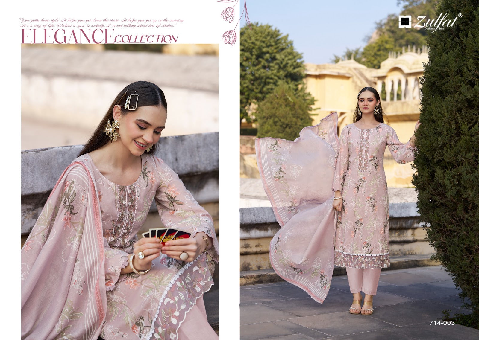 Mashuqa Zulfat Designer Cotton Karachi Salwar Suits Exporter Gujarat