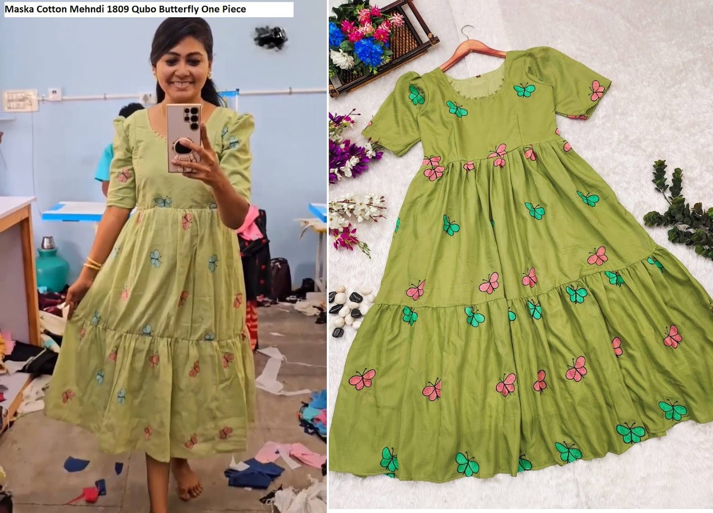 Maska Cotton 1809 Qubo Midi Dress Exporter