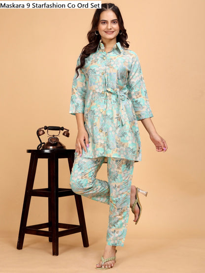 Maskara 9 Starfashion Chanderi Modal Co Ord Set Exporter Gujarat