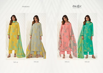 Maskara Omtex Lawn Cotton Pant Style Suits Exporter