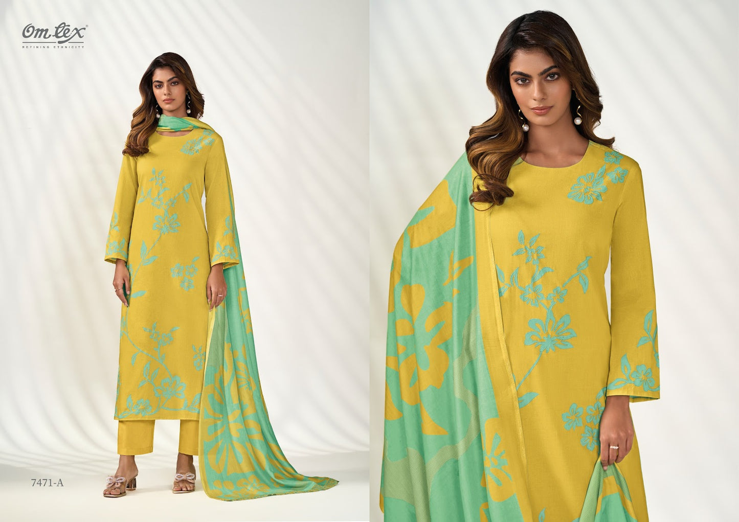 Maskara Omtex Lawn Cotton Pant Style Suits Exporter