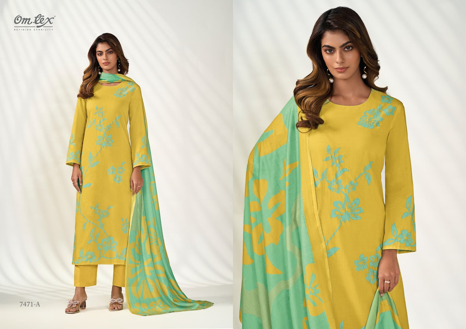 Maskara Omtex Lawn Cotton Pant Style Suits Exporter