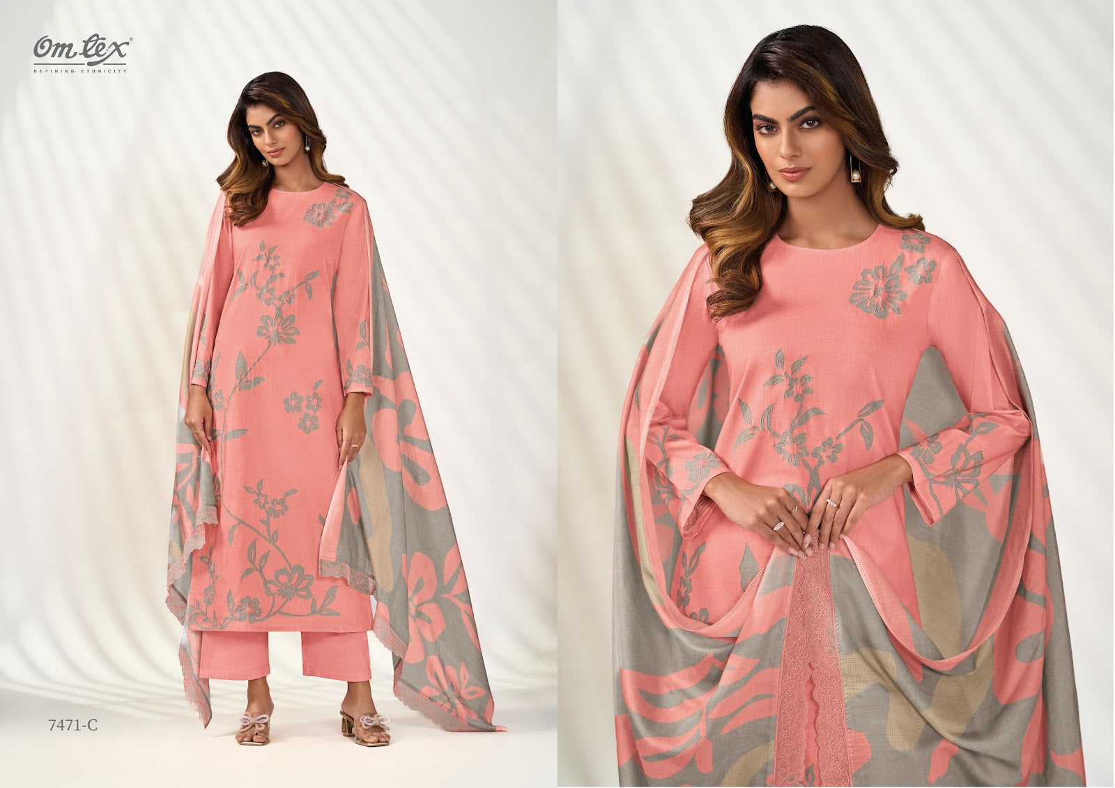 Maskara Omtex Lawn Cotton Pant Style Suits Exporter