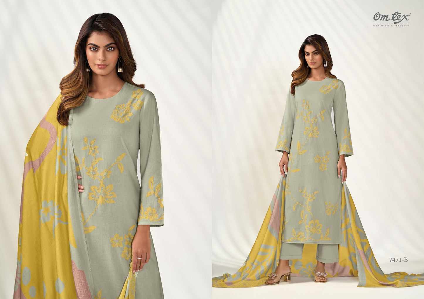 Maskara Omtex Lawn Cotton Pant Style Suits Exporter