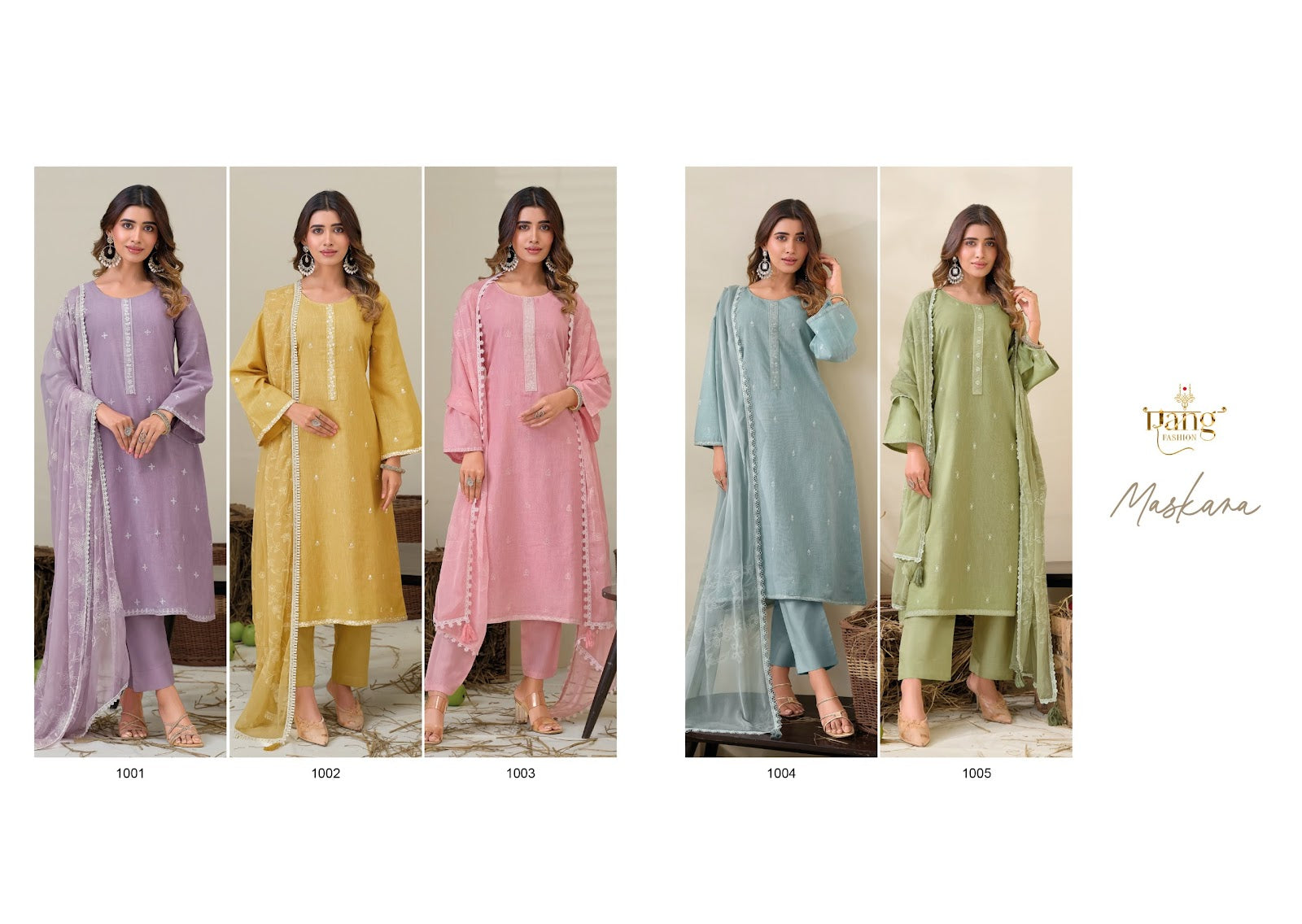 Maskara Rang Fashion Viscose Pant Style Suits Wholesaler Ahmedabad