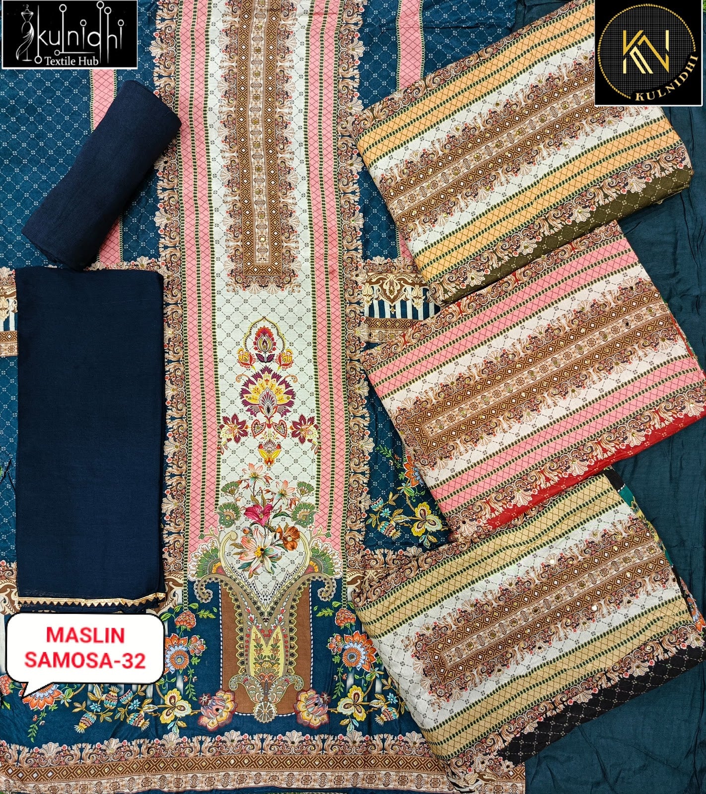 Maslin Samosa Kulnidhi Viscose Salwar Suits Manufacturer Ahmedabad
