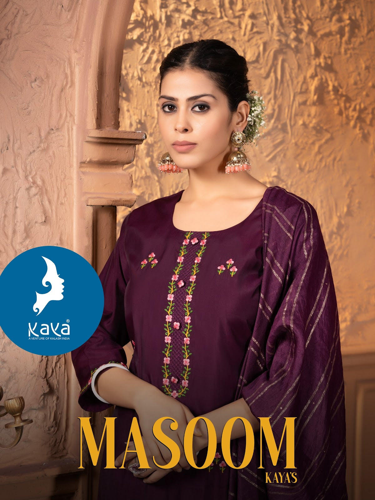 Masoom Kaya Roman Silk Readymade Pant Style Suits Manufacturer