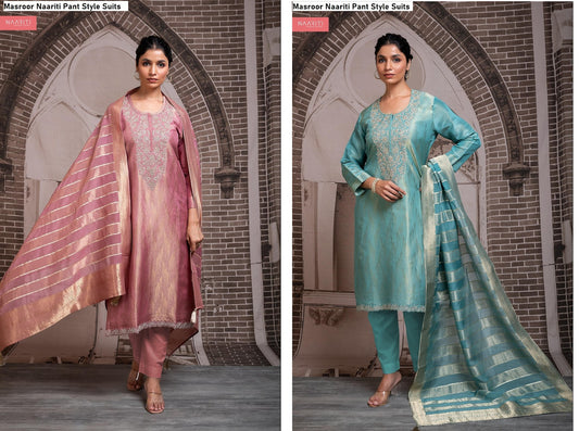 Masroor Naariti Tissue Silk Pant Style Suits Supplier India
