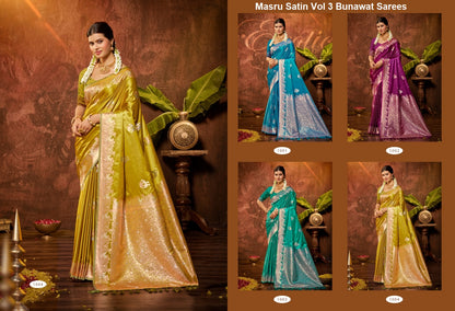Masru Satin Vol 3 Bunawat Sarees Supplier