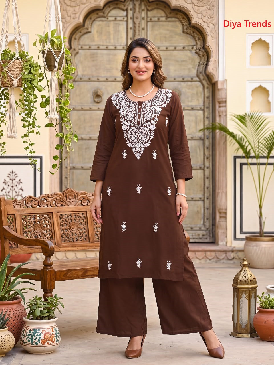 Massakali Vol 3 Diya Trends Rayon Kurti Plazzo Set Exporter Ahmedabad