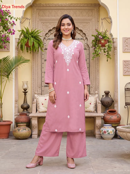 Massakali Vol 3 Diya Trends Rayon Kurti Plazzo Set Exporter Ahmedabad