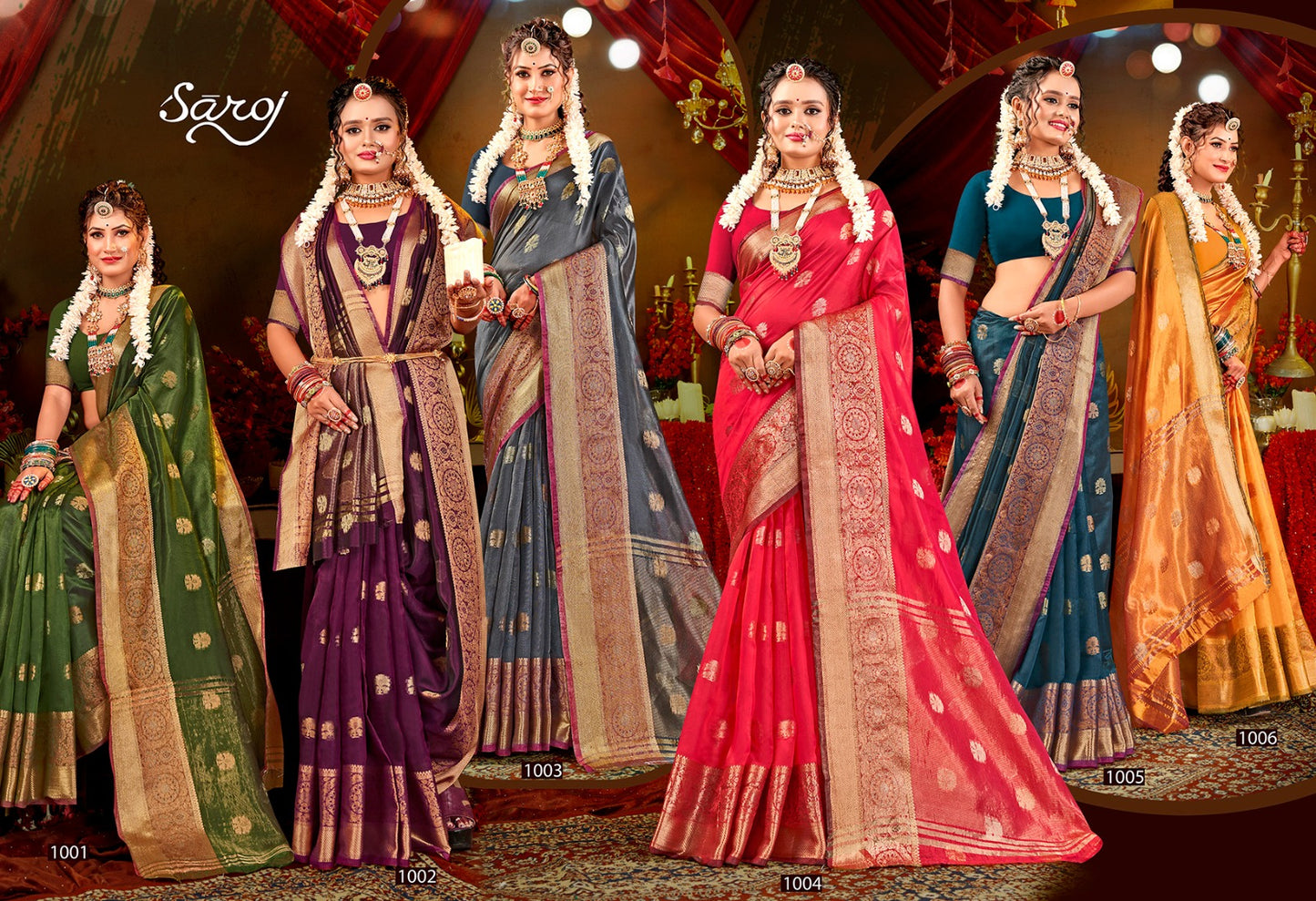 Mast Kalandar Saroj Organza Sarees Wholesaler India