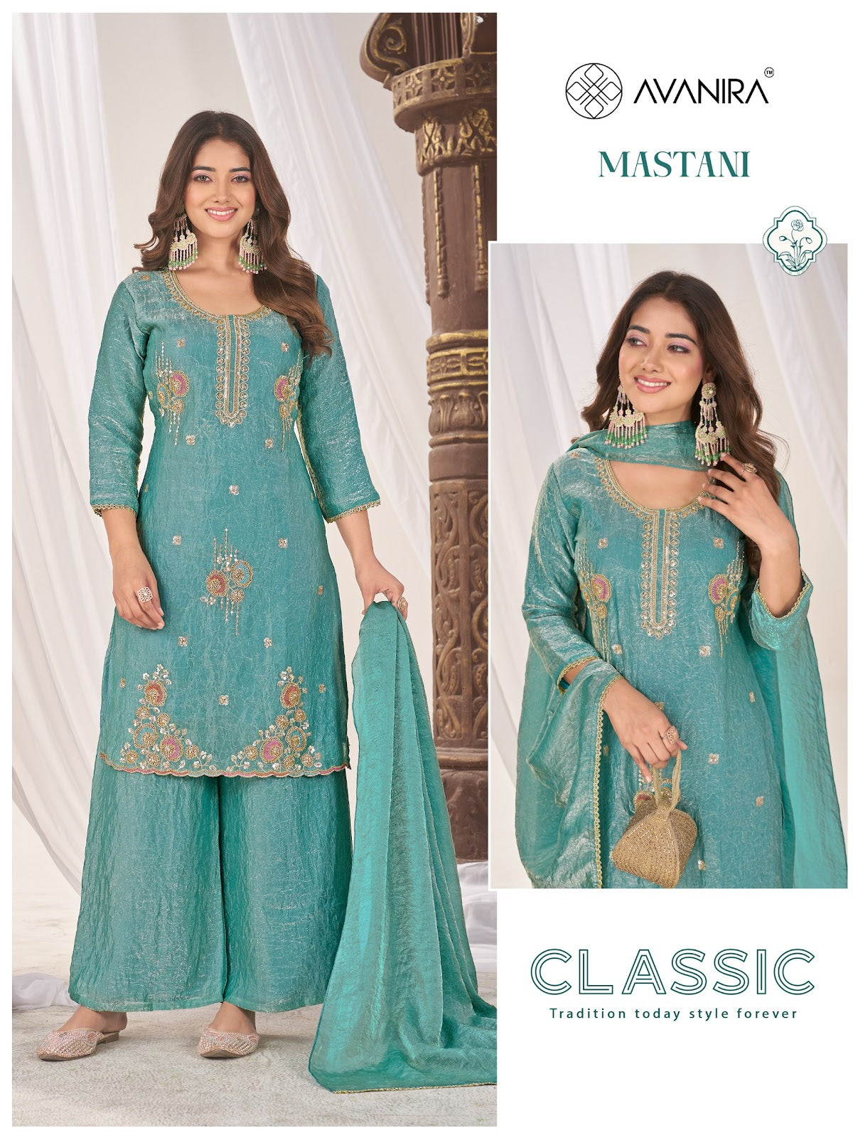 Mastani Avanira Fandy Readymade Plazzo Style Suits Manufacturer
