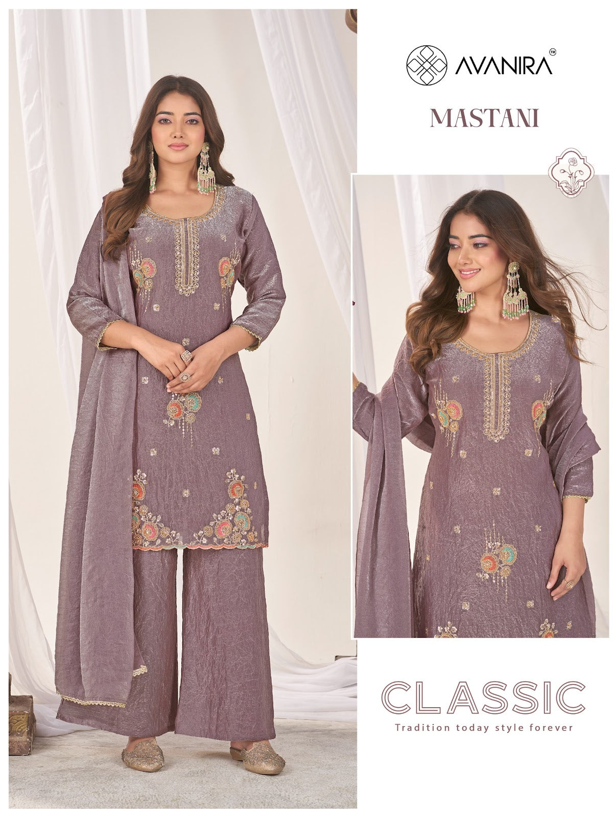 Mastani Avanira Fandy Readymade Plazzo Style Suits Manufacturer
