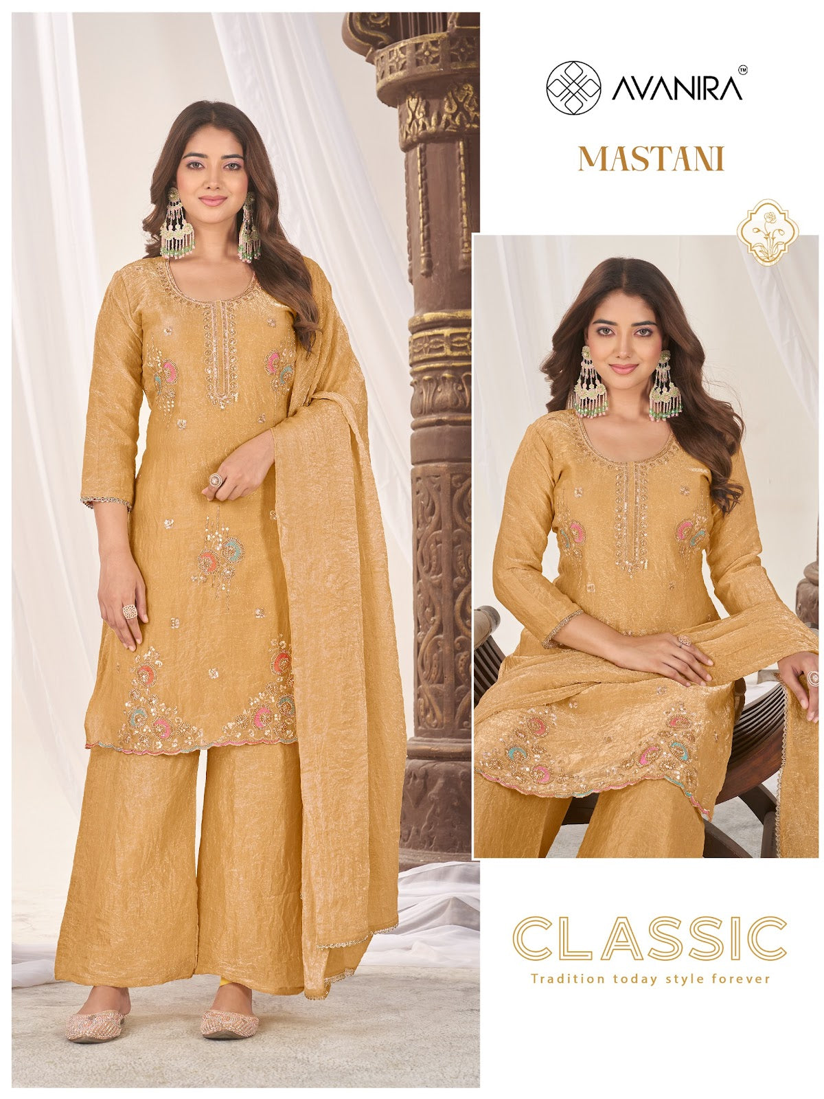Mastani Avanira Fandy Readymade Plazzo Style Suits Manufacturer