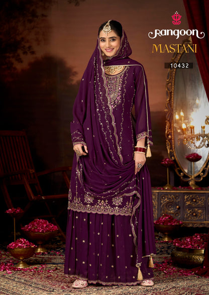 Mastani Rangoon Georgette Readymade Sharara Suits Wholesale Price