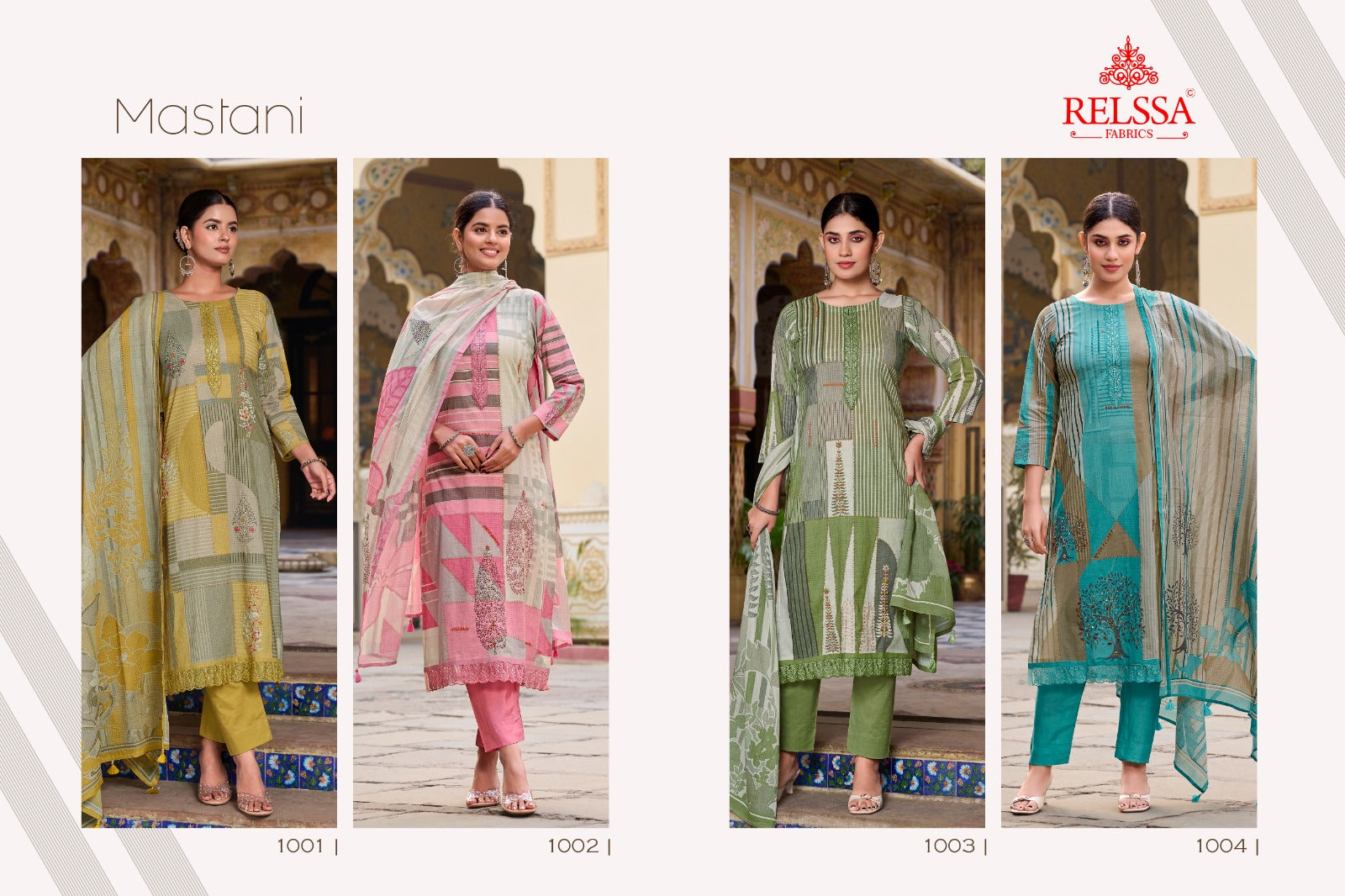 Mastani Relssa Fabrics Cotton Pant Style Suits Wholesale Rate