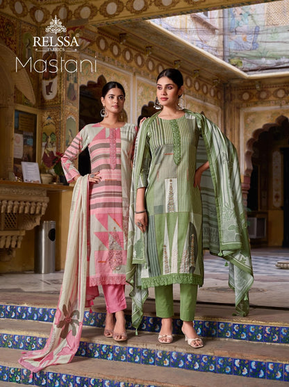 Mastani Relssa Fabrics Cotton Pant Style Suits Wholesale Rate