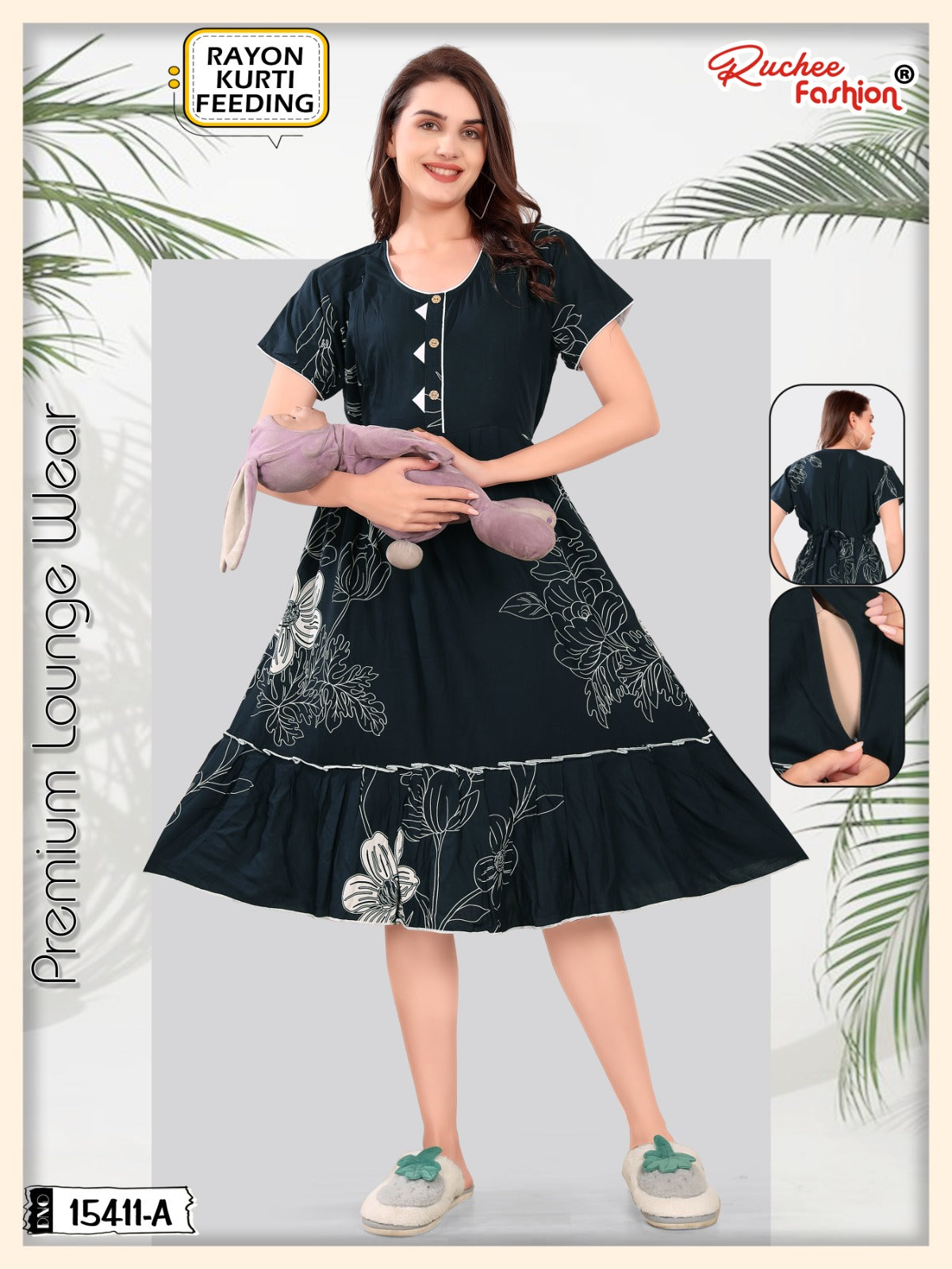 Maternity Wear Ruchee Fashion Rayon Feeding Kurtis Manufacturer