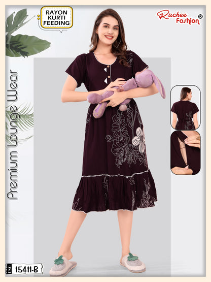 Maternity Wear Ruchee Fashion Rayon Feeding Kurtis Manufacturer