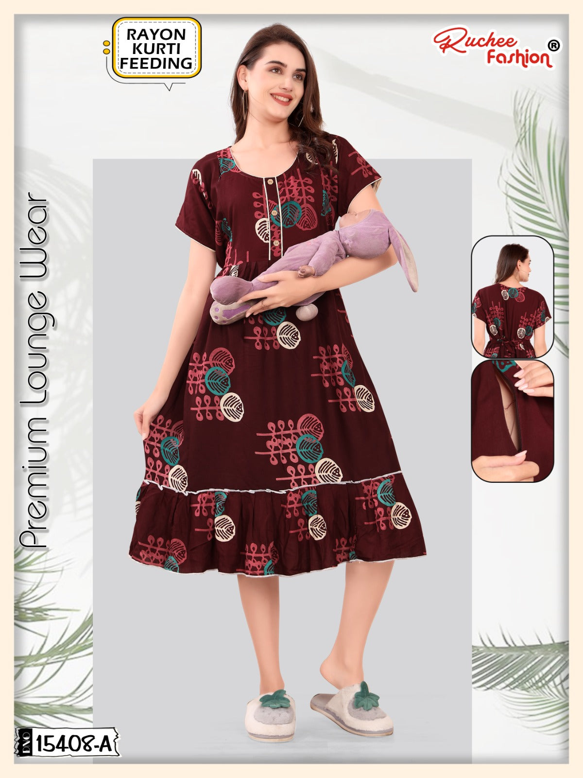 Maternity Wear Ruchee Fashion Rayon Feeding Kurtis Manufacturer