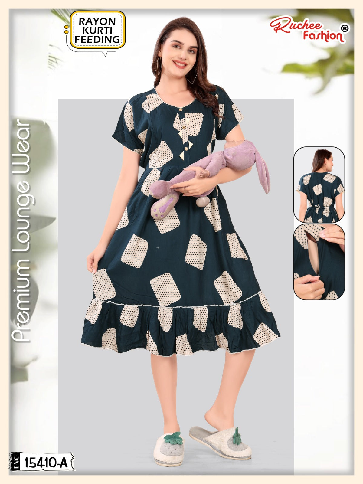 Maternity Wear Ruchee Fashion Rayon Feeding Kurtis Manufacturer