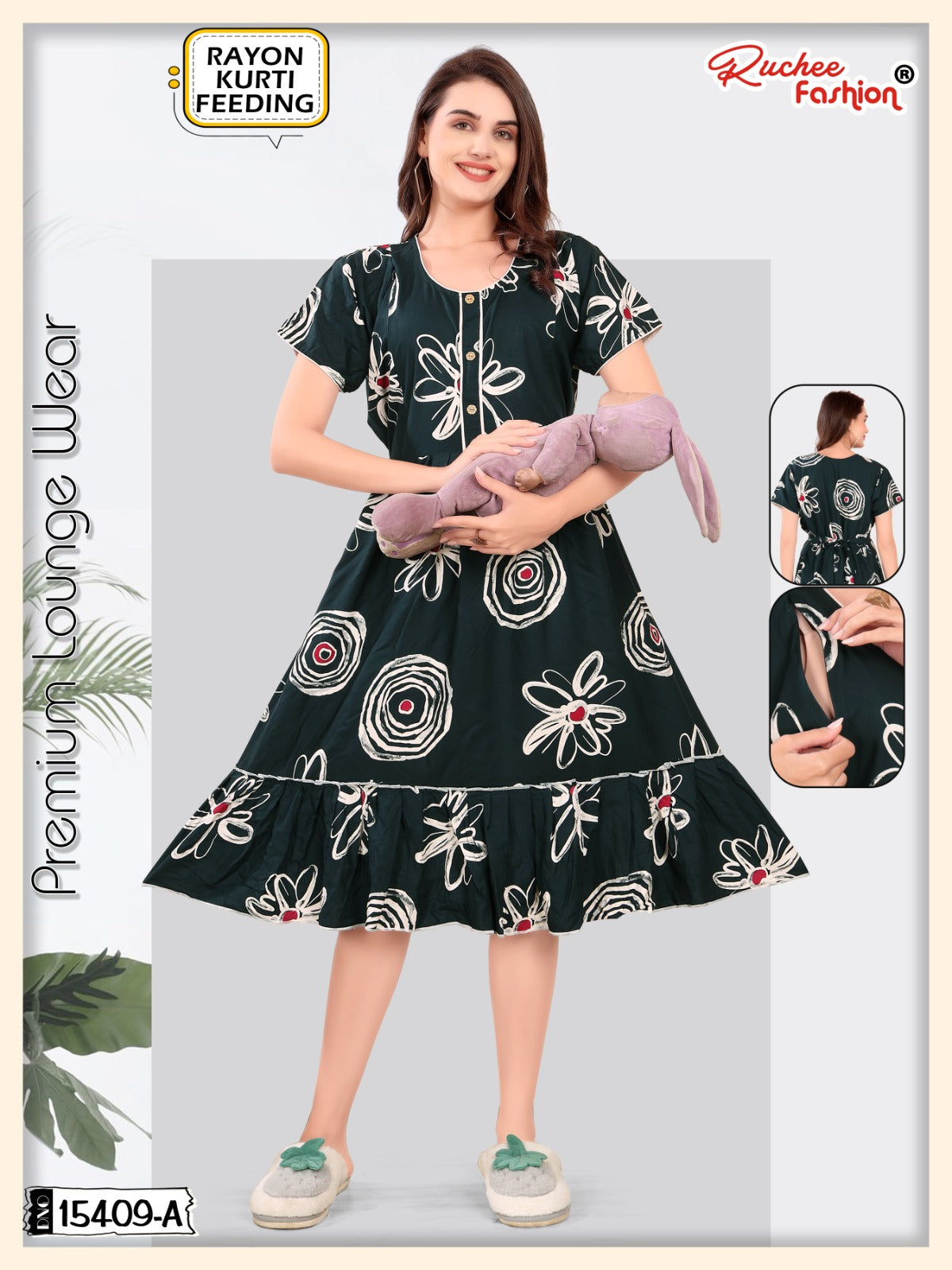 Maternity Wear Ruchee Fashion Rayon Feeding Kurtis Manufacturer