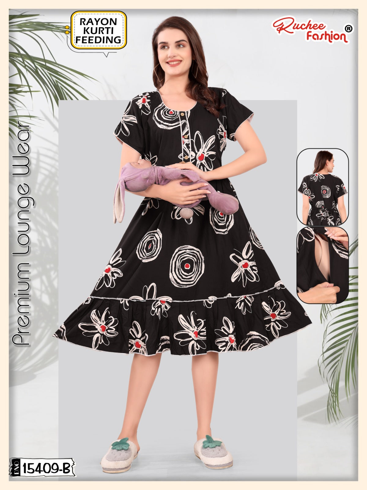Maternity Wear Ruchee Fashion Rayon Feeding Kurtis Manufacturer