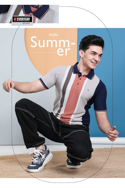 Matty Vol 704 Everyday Auto Stripes Mens Tshirts Manufacturer Gujarat