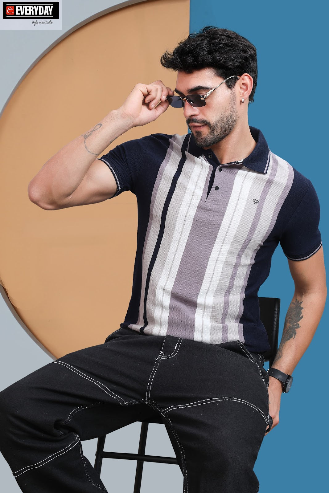 Matty Vol 704 Everyday Auto Stripes Mens Tshirts Manufacturer Gujarat