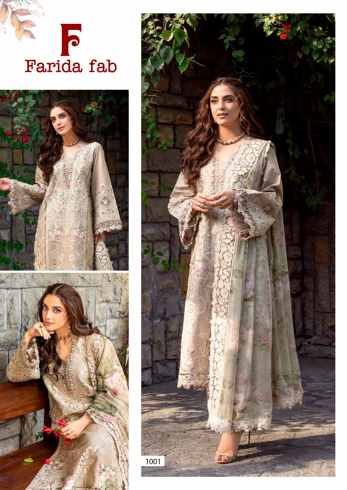 Mau Summary Farida Fab Lawn Cotton Karachi Salwar Suits Wholesaler Ahmedabad