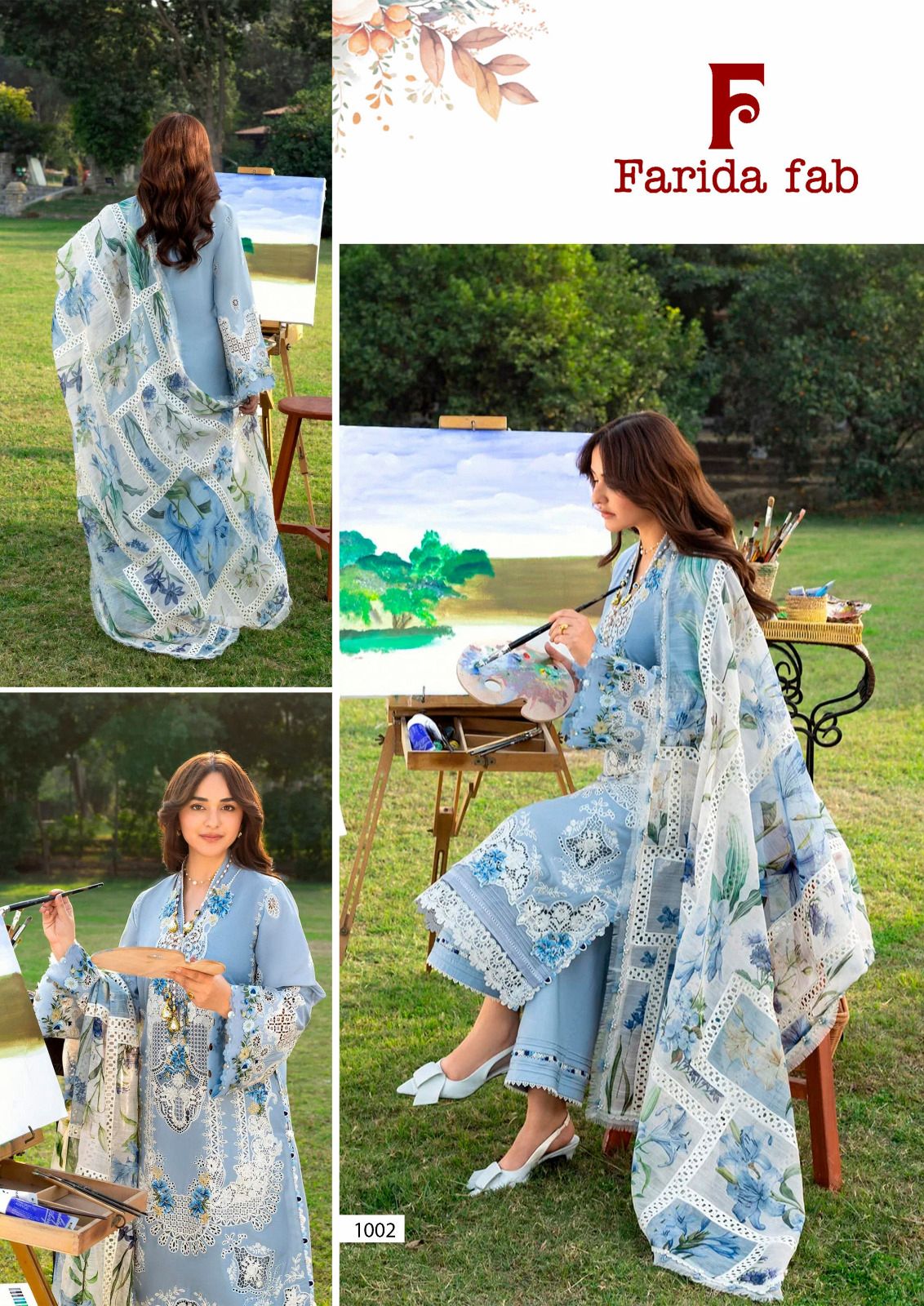 Mau Summary Farida Fab Lawn Cotton Karachi Salwar Suits Wholesaler Ahmedabad