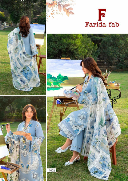 Mau Summary Farida Fab Lawn Cotton Karachi Salwar Suits Wholesaler Ahmedabad