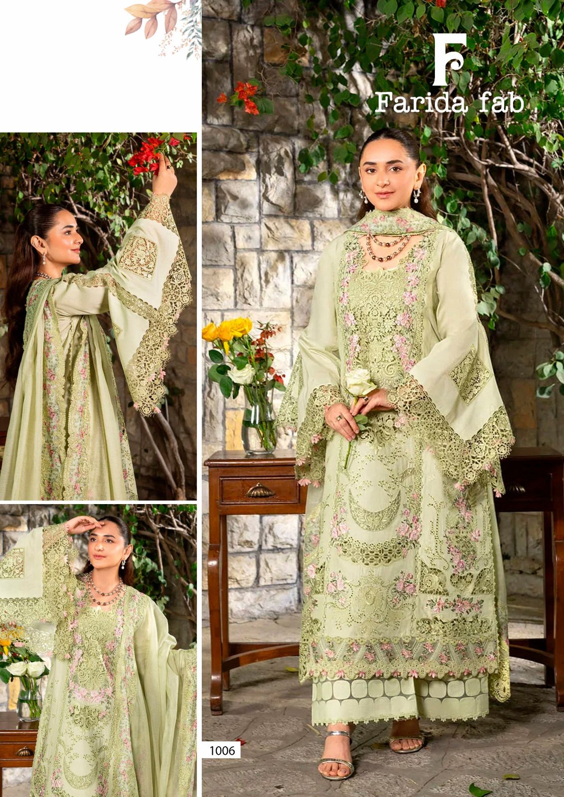 Mau Summary Farida Fab Lawn Cotton Karachi Salwar Suits Wholesaler Ahmedabad