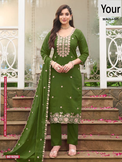 Mauli Your Roman Silk Readymade Pant Style Suits Wholesale Price