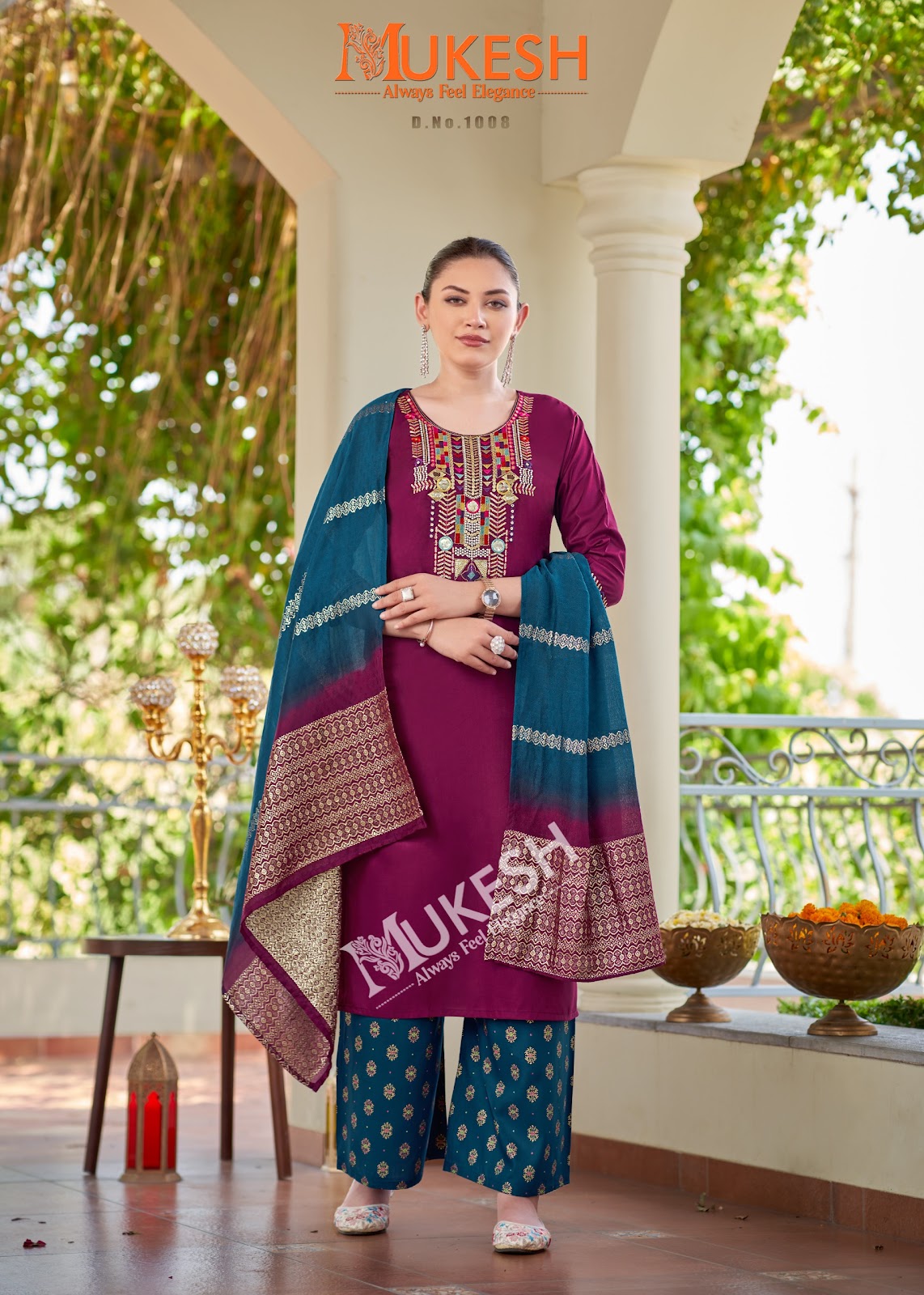 Mausam Mukesh Banwery Rayon 14Kg Readymade Plazzo Style Suits Exporter