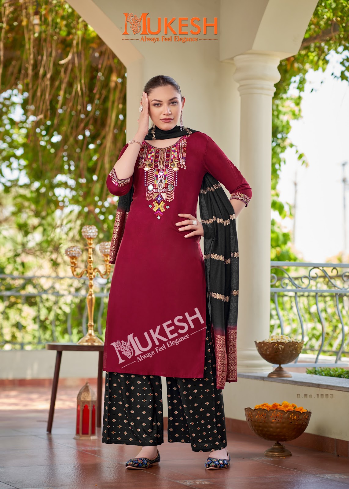 Mausam Mukesh Banwery Rayon 14Kg Readymade Plazzo Style Suits Exporter