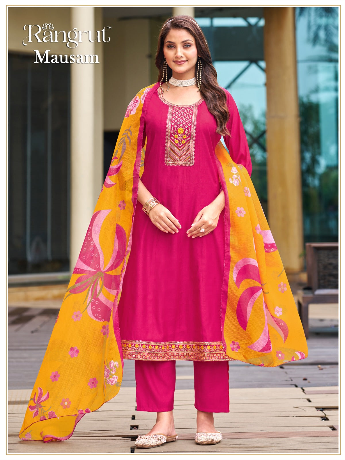 Mausam Rangrut Banwery Vertican Readymade Anarkali Suits Supplier