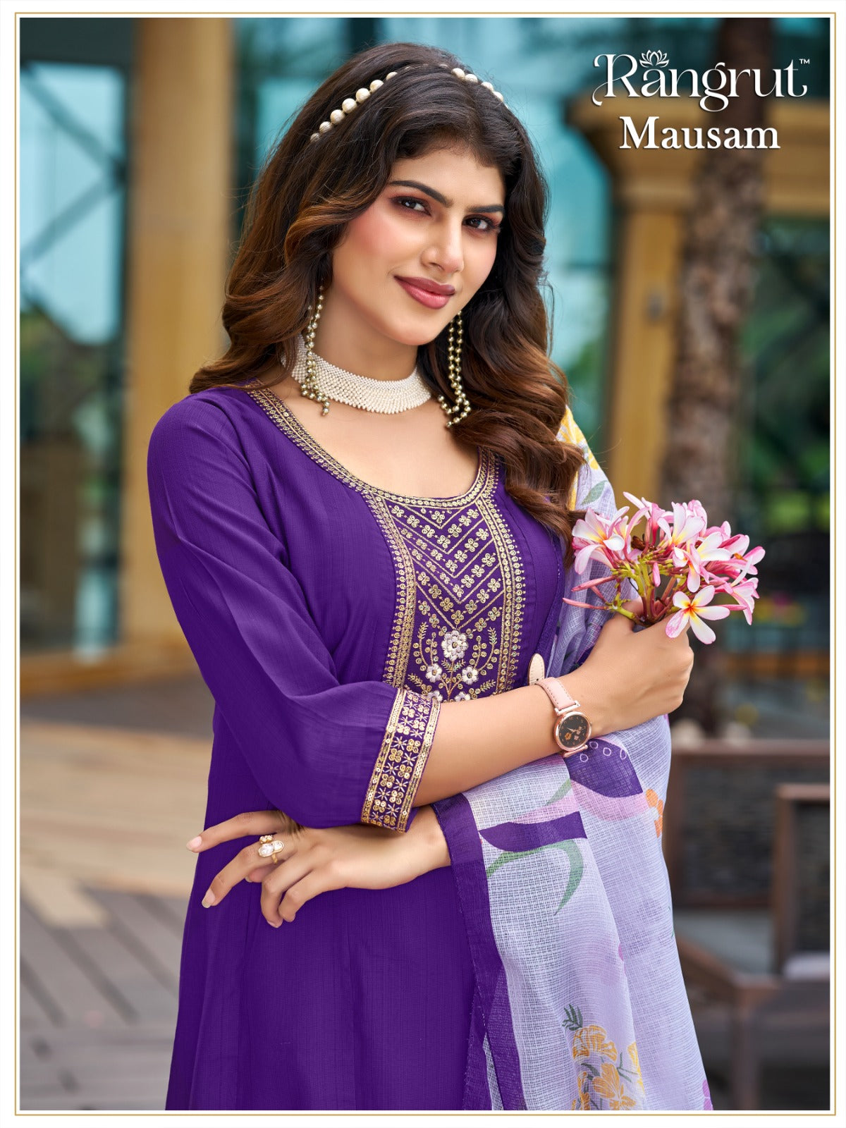 Mausam Rangrut Banwery Vertican Readymade Anarkali Suits Supplier