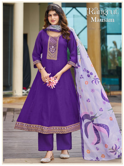 Mausam Rangrut Banwery Vertican Readymade Anarkali Suits Supplier