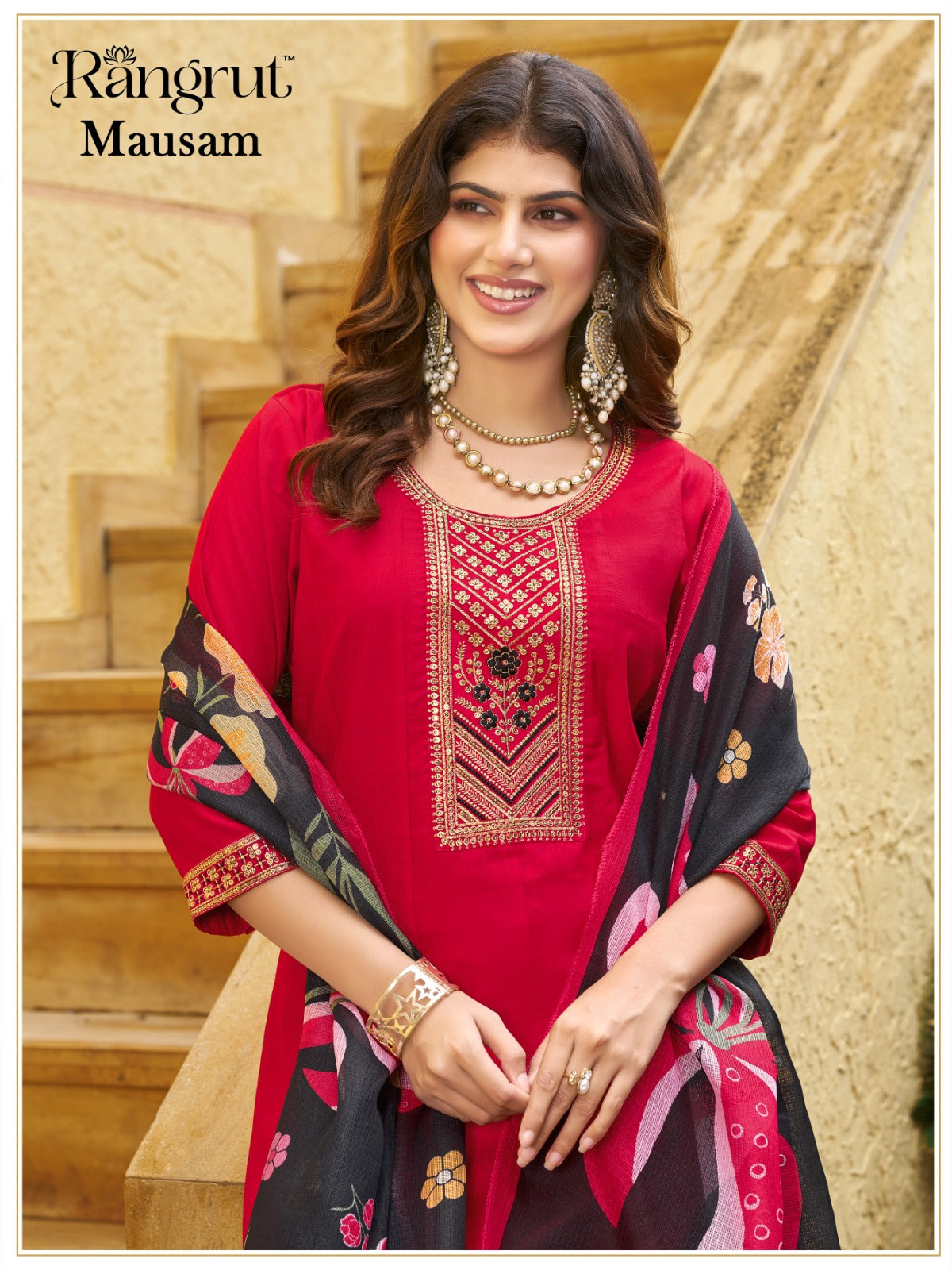 Mausam Rangrut Banwery Vertican Readymade Anarkali Suits Supplier