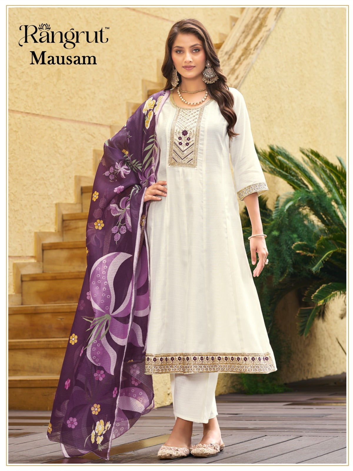 Mausam Rangrut Banwery Vertican Readymade Anarkali Suits Supplier