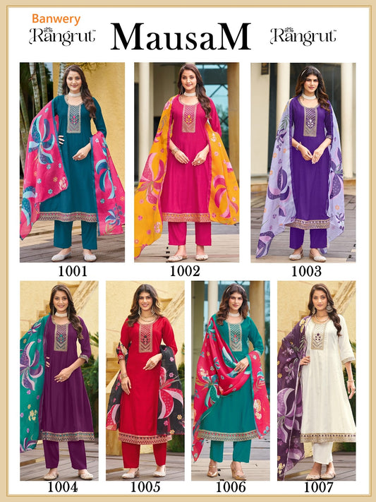 Mausam Rangrut Banwery Vertican Readymade Anarkali Suits Supplier