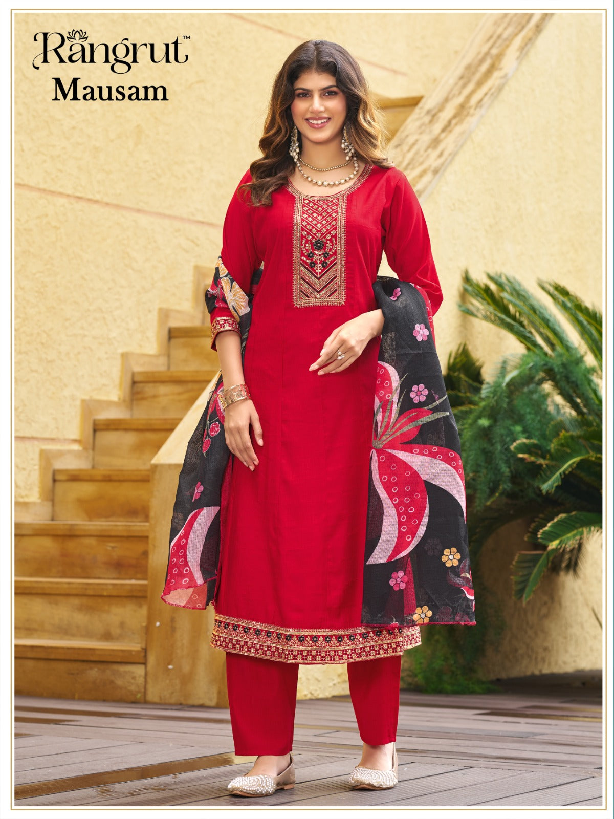 Mausam Rangrut Banwery Vertican Readymade Anarkali Suits Supplier