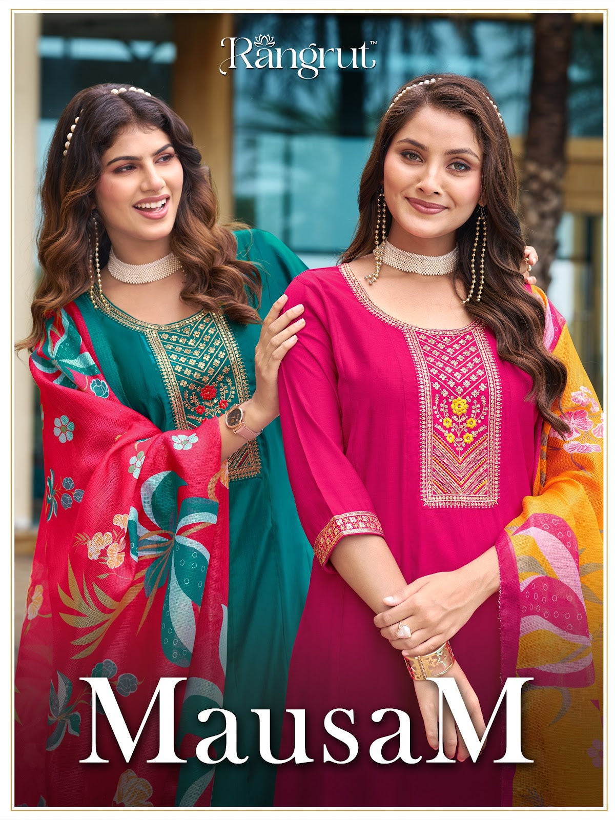 Mausam Rangrut Banwery Vertican Readymade Anarkali Suits Supplier
